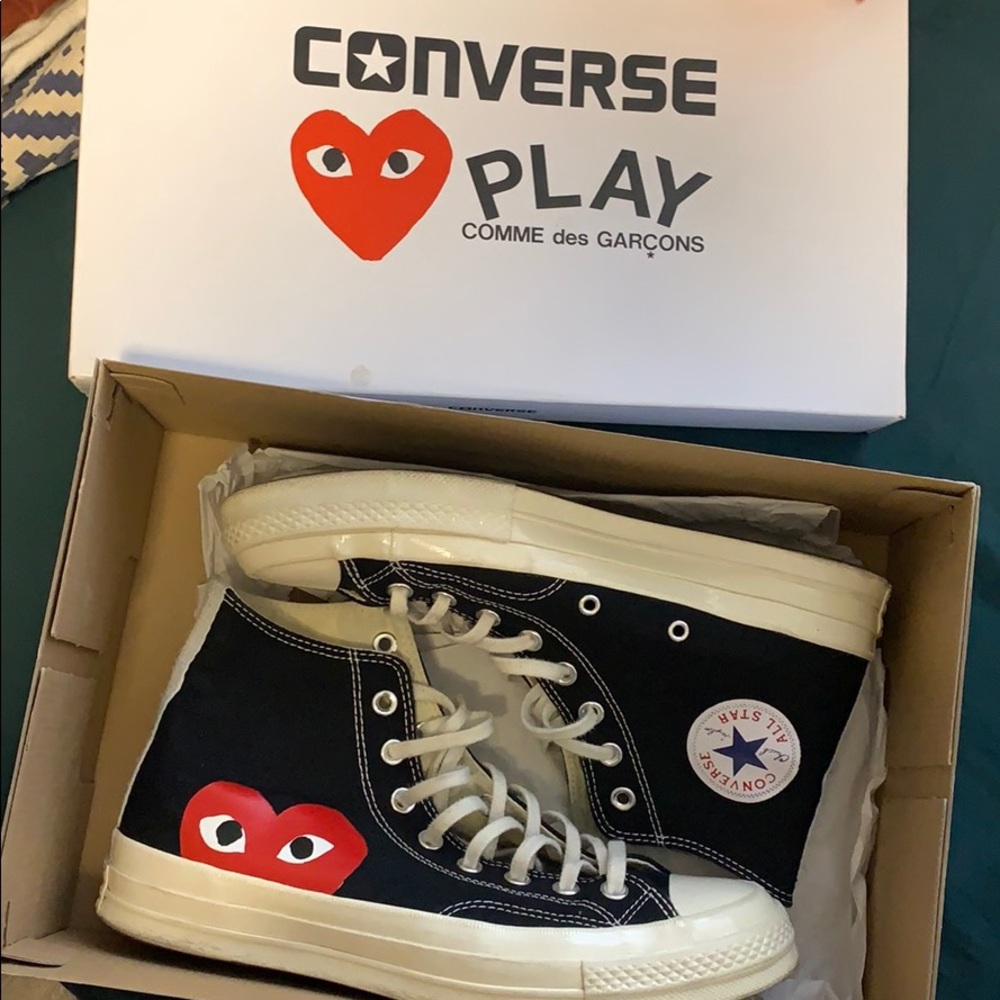 CDG Converse Play Black
